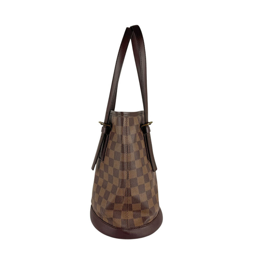 Louis Vuitton Shoulder Ebene Brown Canvas Ebene Bag Mare Damier Brown Leather